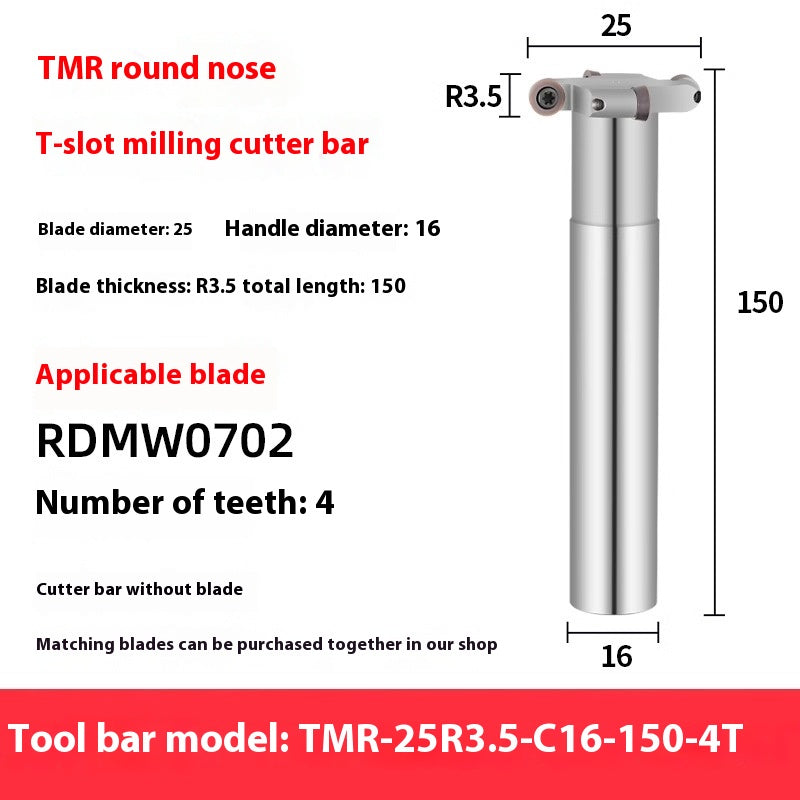 2066-CNC machining center TMR round nose T-slot milling cutter bar arc R2.5R3R4R5R6 slotted side and side cut shank Shandong Denso Pricision Tools Co.,Ltd.